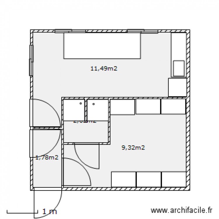 Vestiaire. Plan de 0 pièce et 0 m2