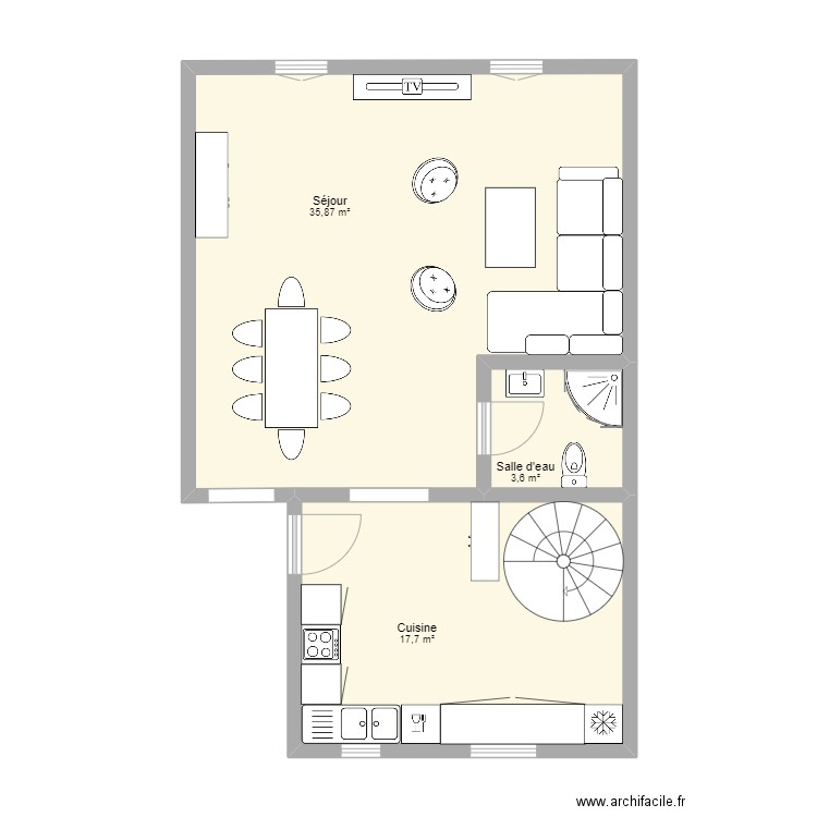 Duplex. Plan de 0 pièce et 0 m2