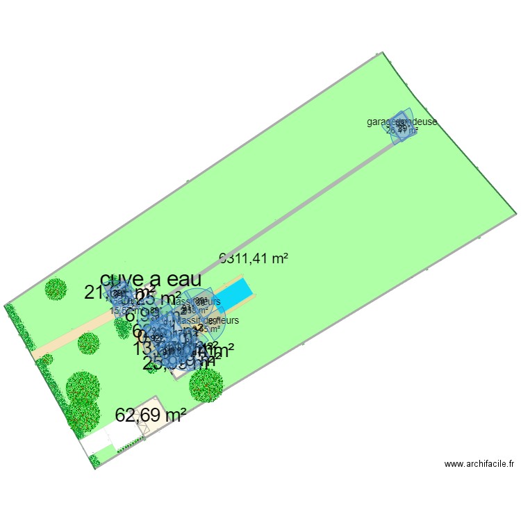 maison renov. Plan de 16 pièces et 277 m2