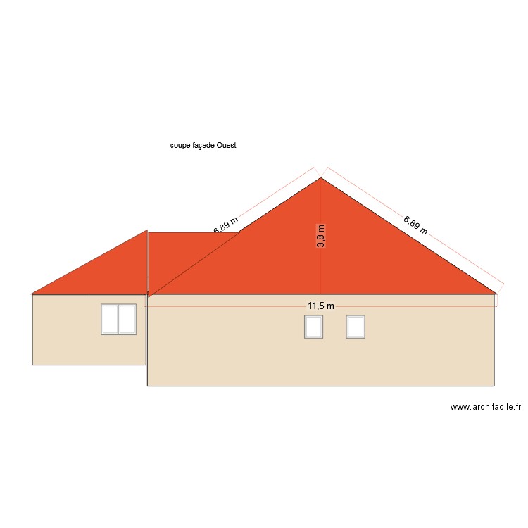 façade Ouest1. Plan de 0 pièce et 0 m2