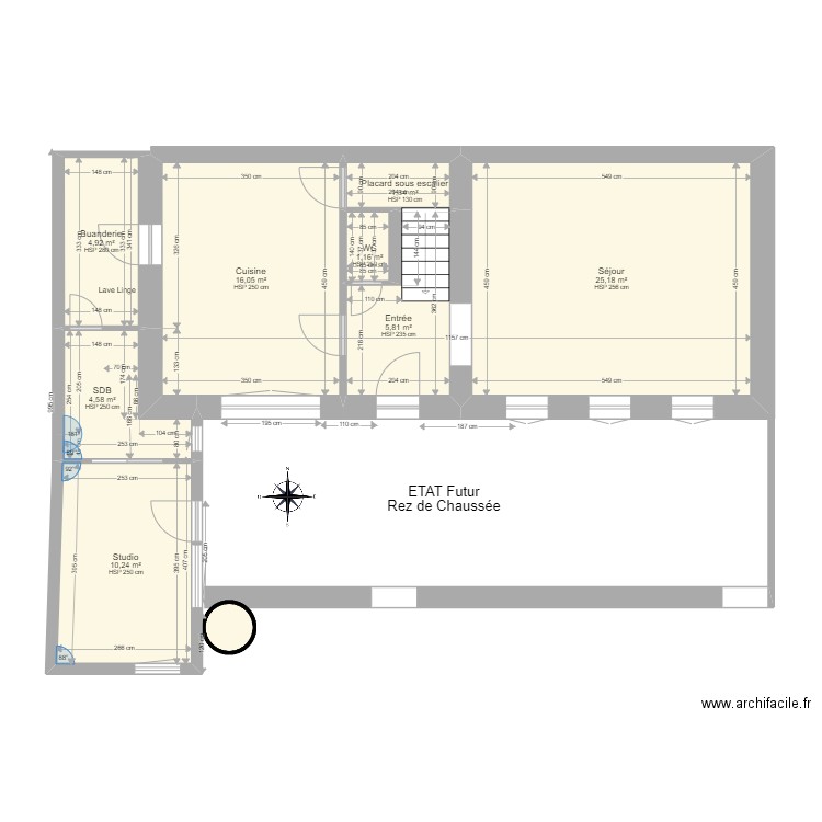 90 TEF Etat Futur Calque DP. Plan de 14 pièces et 120 m2