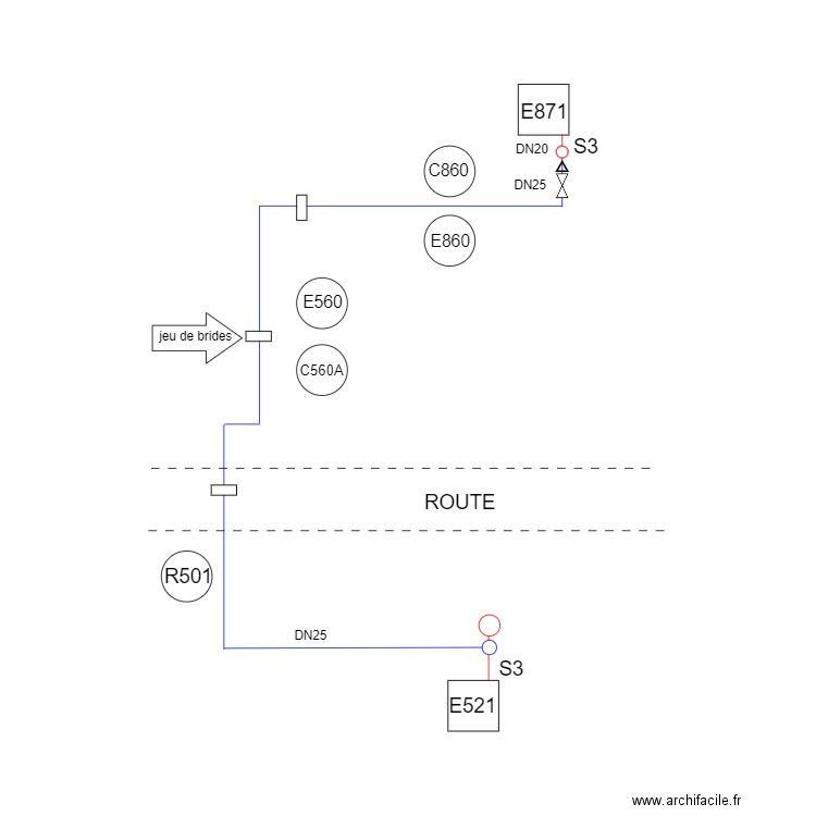 MPDA-Ligne petites eaux routing. Plan de 0 pièce et 0 m2