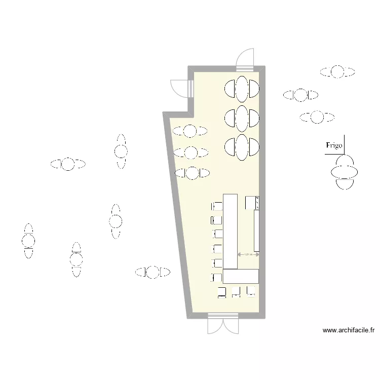 bar REX. Plan de bar REX. Plan de