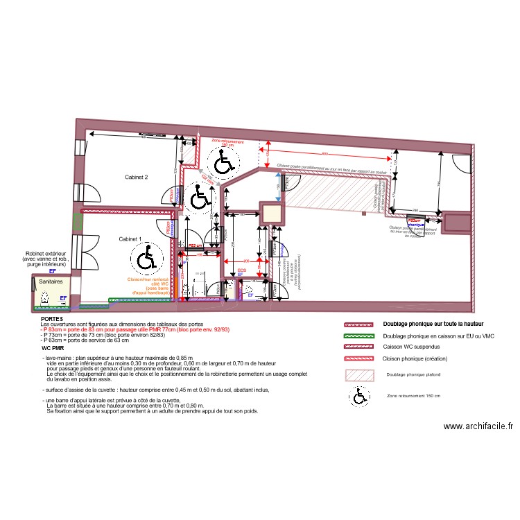 plan def romain utilisé pour calcul plinthes. Plan de 11 pièces et 124 m2