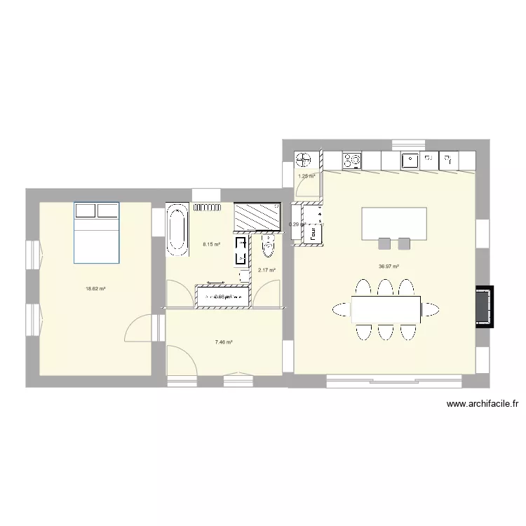projet rez de chauss&eacute;e 3. Plan de 