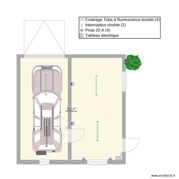 garage. Plan de 0 pièce et 0 m2