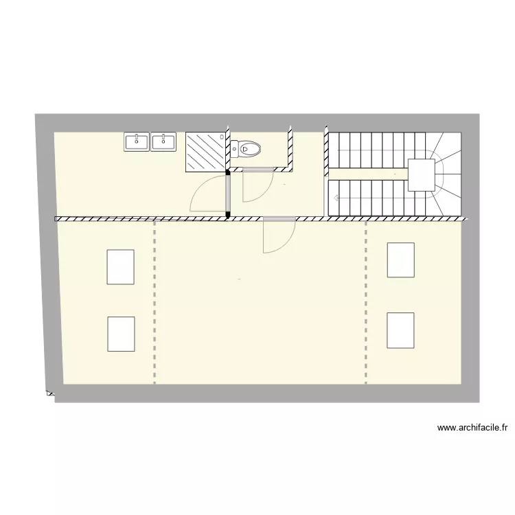 etage duplex combles option 2. Plan de 