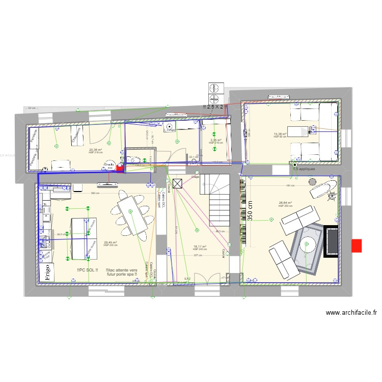 PLAN STE GEMME. Plan de 25 pièces et 329 m2