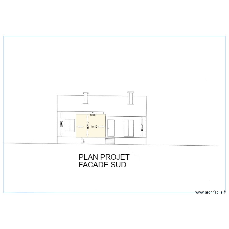 DP MAISON VUE DE FACE. Plan de 0 pièce et 0 m2