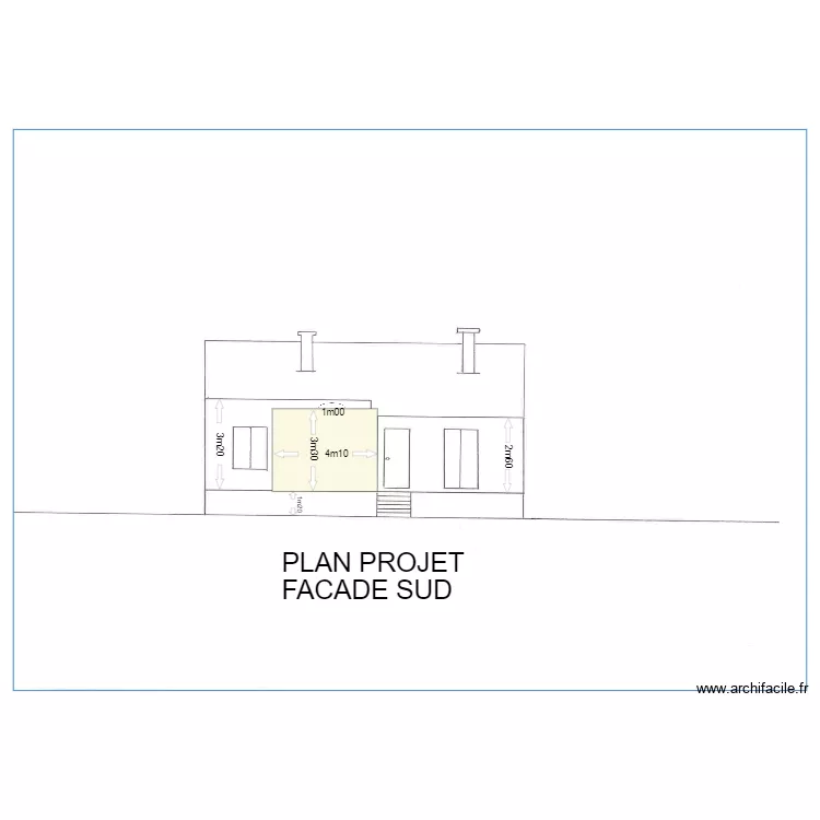 DP MAISON VUE DE FACE. Plan de DP MAISON VUE DE FACE. Plan de