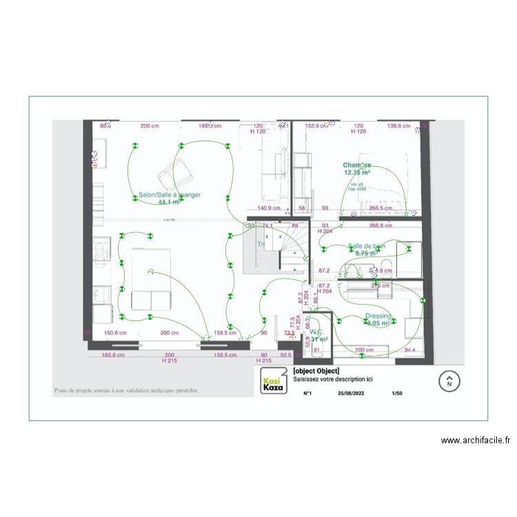 Monte RDC. Plan de 0 pièce et 0 m2