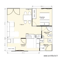Plan toitures Existant et extension bungalow N43