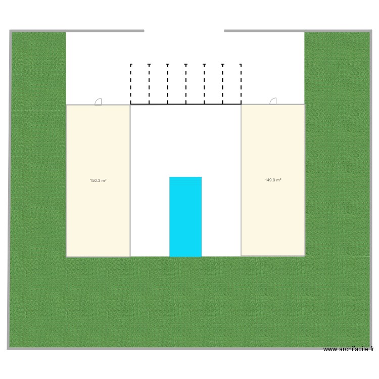 plan double maison. Plan de 0 pièce et 0 m2