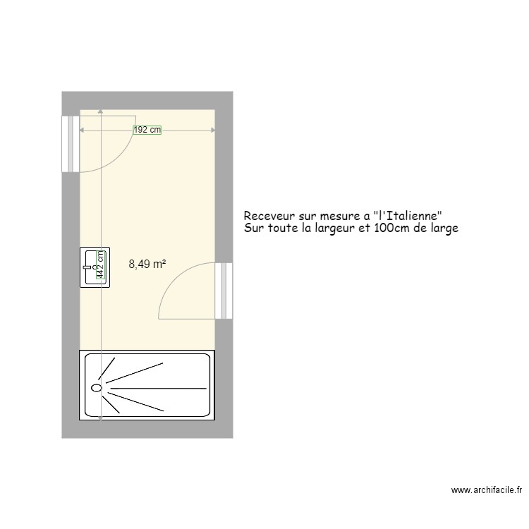 Plan SDB RDC. Plan de 0 pièce et 0 m2