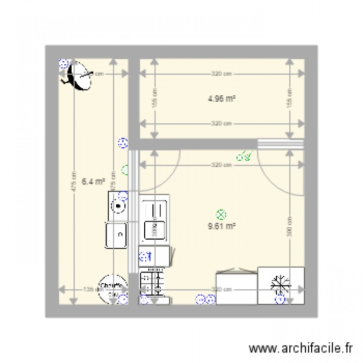 schéma électrique cuisine. Plan de 0 pièce et 0 m2