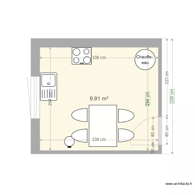 CUISINE VERO. Plan de 