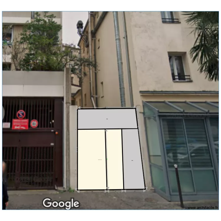 porte curial. Plan de 