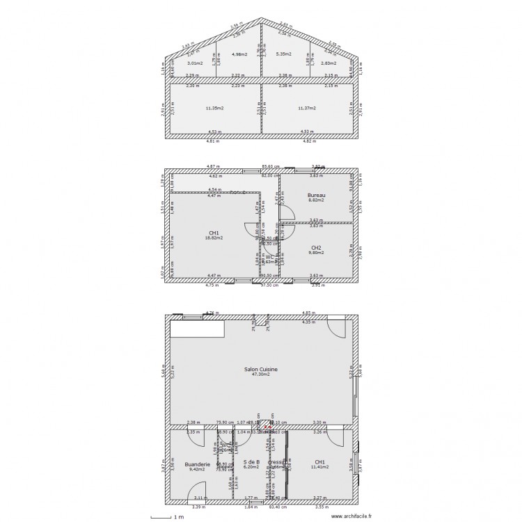 grange 3 2. Plan de 0 pièce et 0 m2