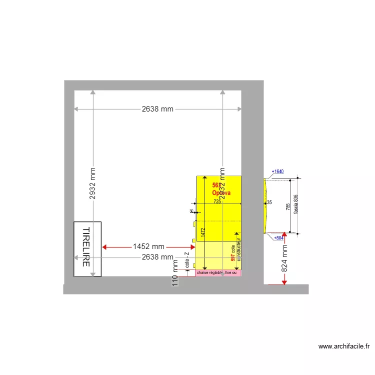 COUPE EXISTANT ISTRES NORD 562. Plan de 
