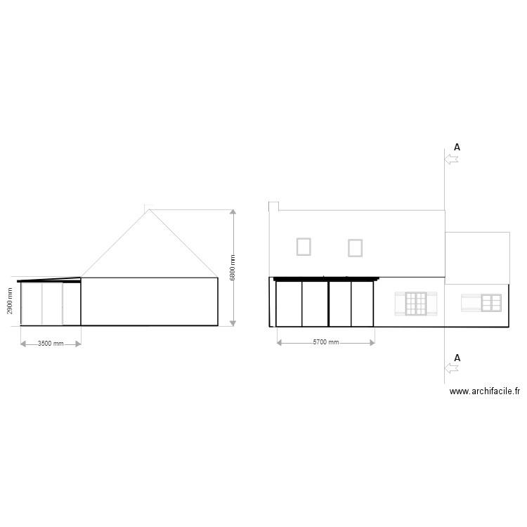 coupe AA belamy. Plan de 0 pièce et 0 m2