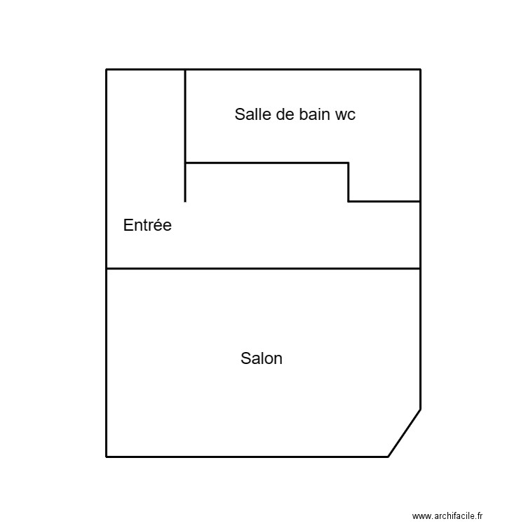 QUIPER SCI POULPEYE. Plan de 1 pièce et 12 m2