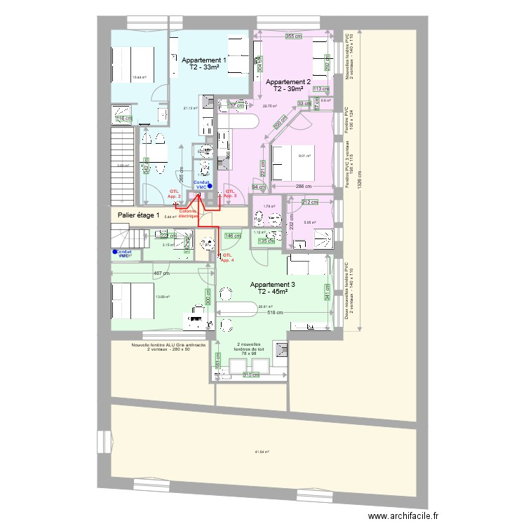 Pasteur Etage 1 c. Plan de 0 pièce et 0 m2