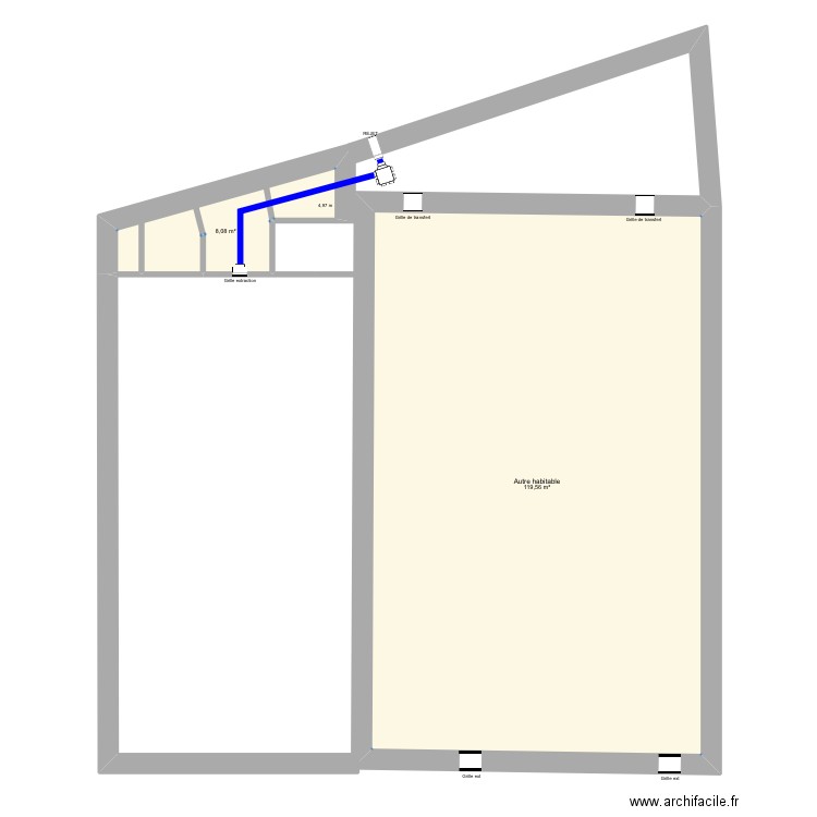 MAIRIE MELISSEY. Plan de 4 pièces et 257 m2