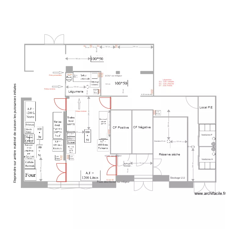 CUISINE VAL DORLAY. Plan de 