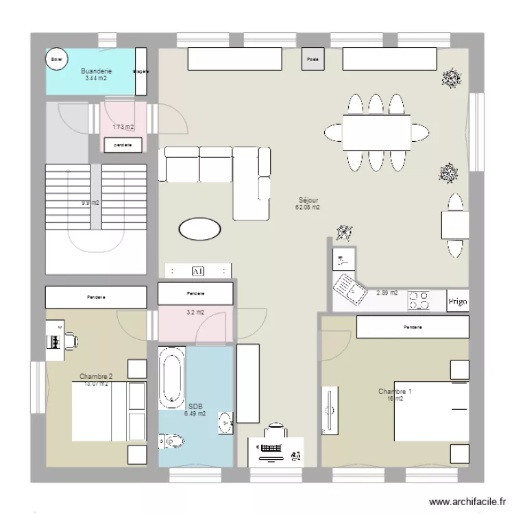 Appartement Maison Orbais &agrave; Corroy le Ch&acirc;teau. Plan de 