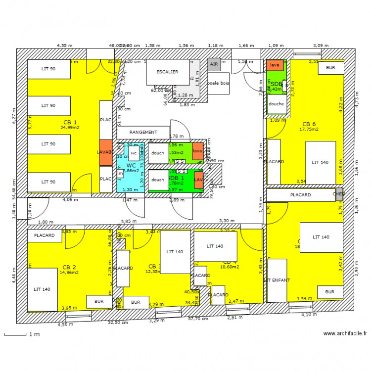 PALAJA ETAGE 1. Plan de 0 pièce et 0 m2