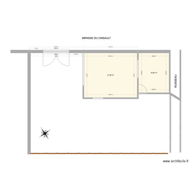 remise vue du haut. Plan de 0 pièce et 0 m2