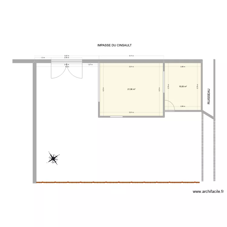 remise vue du haut. Plan de 