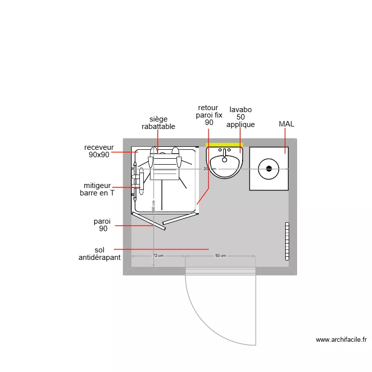 EPONGUE. Plan de 1 pièce et 3 m² EPONGUE. Plan de 1 pièce et 3 m²