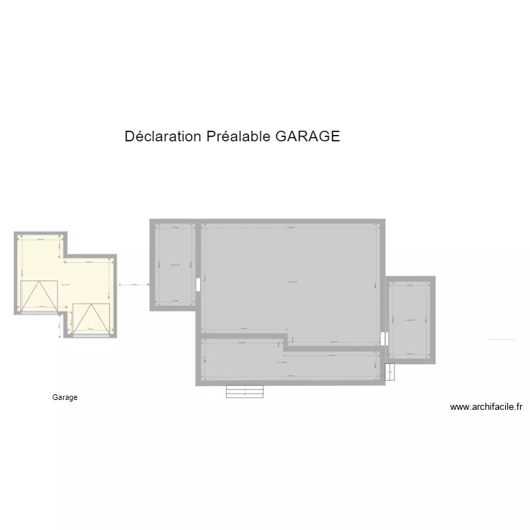 D&eacute;claration Pr&eacute;alable Garage. Plan de 