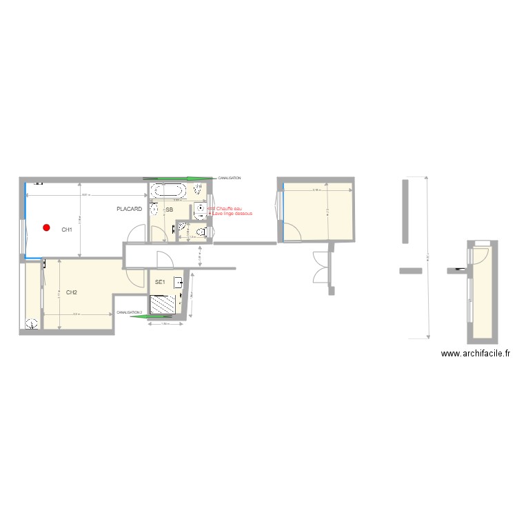 ARRIERE AVEC COTE v6 A. Plan de 0 pièce et 0 m2
