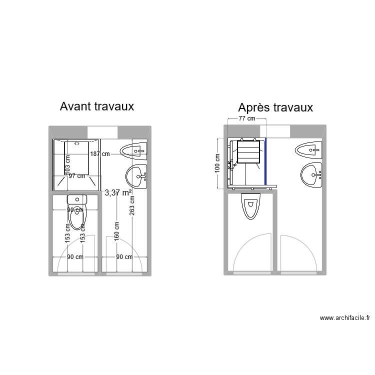 Sdb FABRE. Plan de 0 pièce et 0 m2