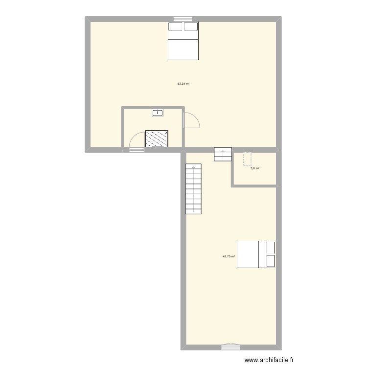 Puy l'évêque - Grange étage 2. Plan de 0 pièce et 0 m2