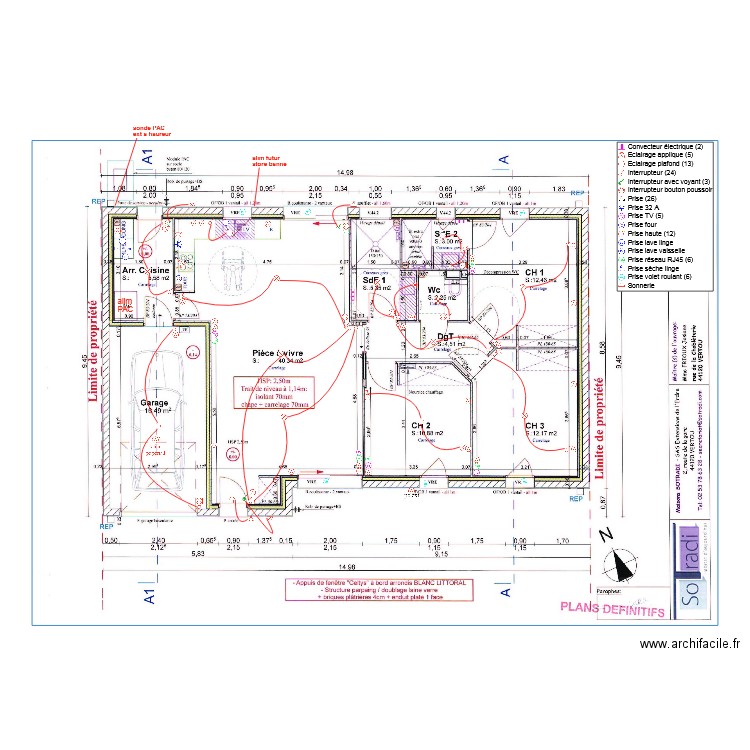 plan elec FRIOUX 2. Plan de 0 pièce et 0 m2