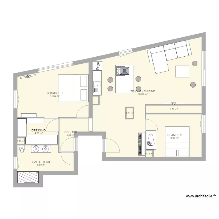 Appart Modif 2. Plan de 
