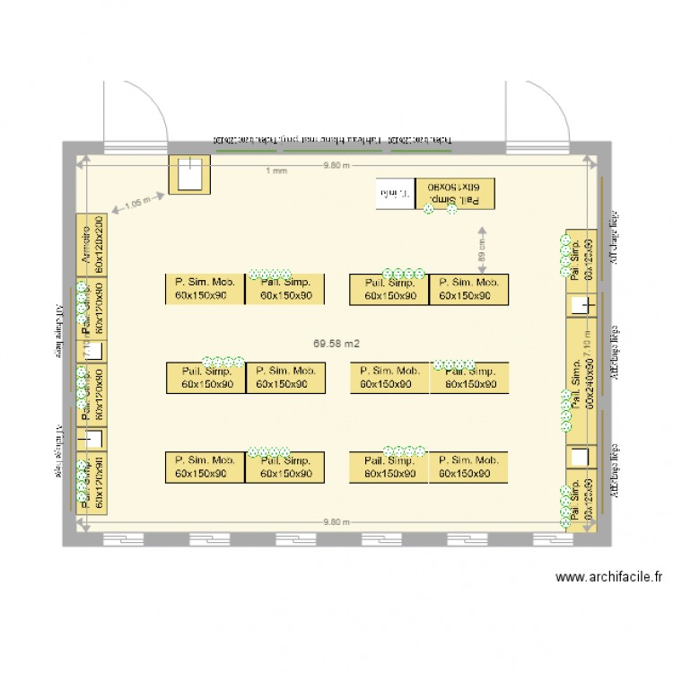 Salle sciences G113. Plan de 0 pièce et 0 m2