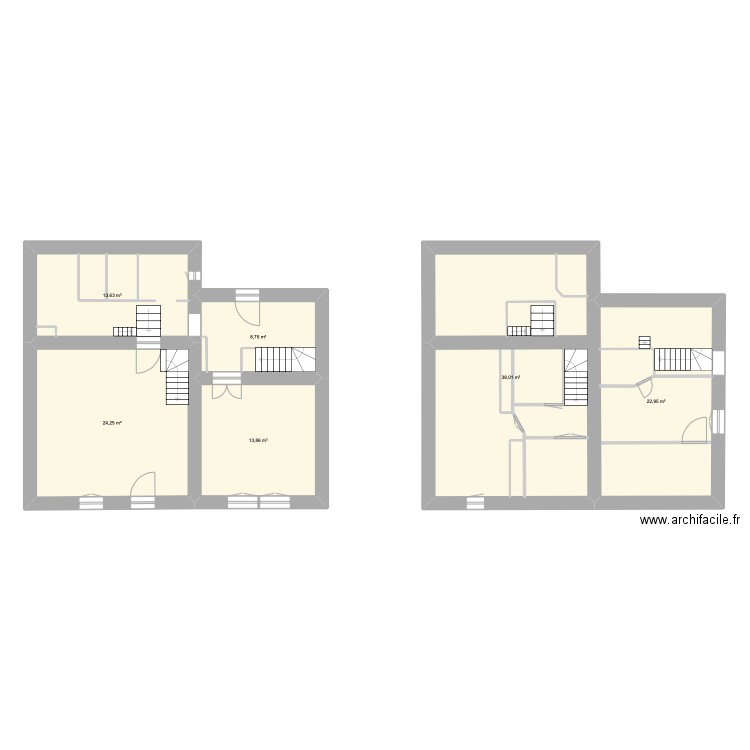 Beix. Plan de 6 pièces et 121 m2