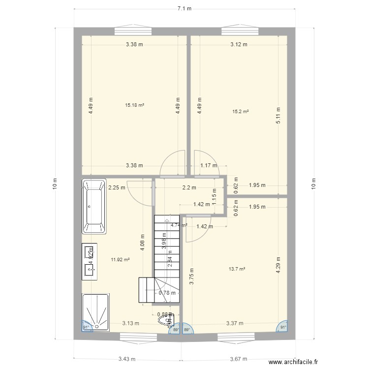 plan etage. Plan de 0 pièce et 0 m2