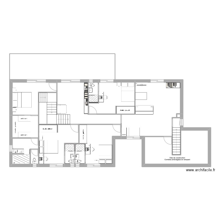 La Salle v3. Plan de 24 pièces et 263 m2