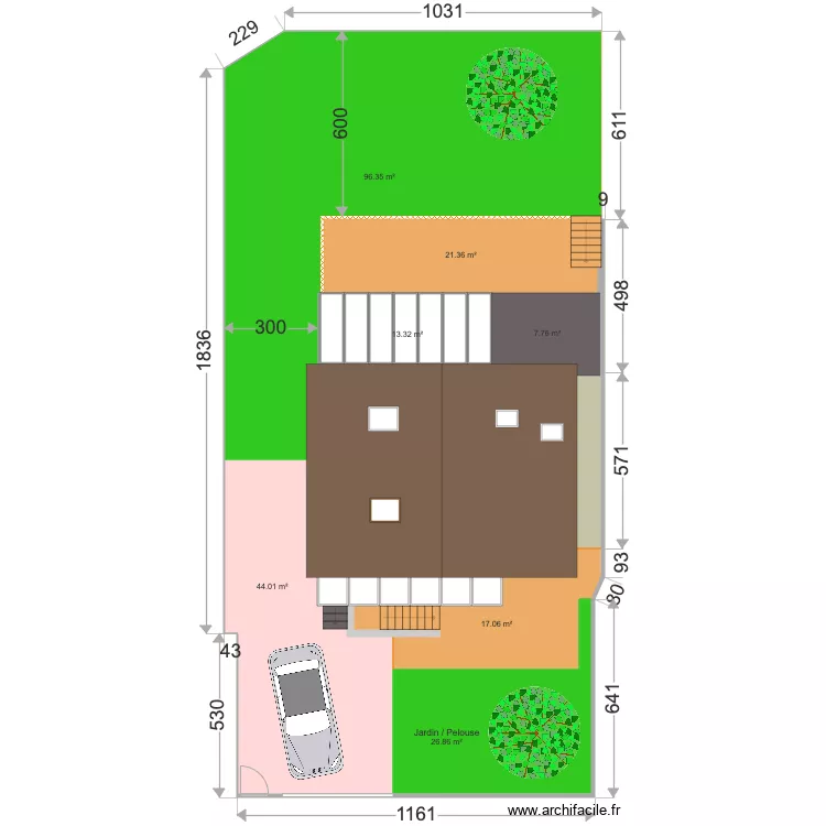Maison Masse apres travaux. Plan de 