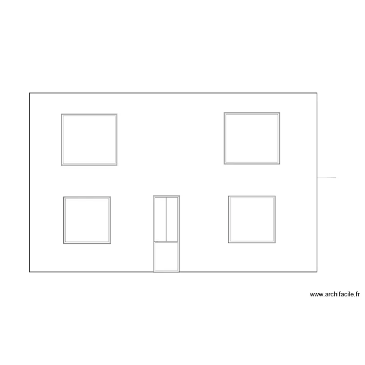 facade maison. Plan de 