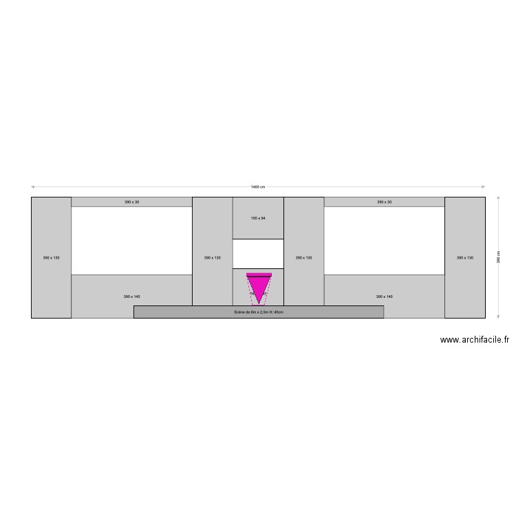 MUR UER Hilton 5. Plan de 0 pièce et 0 m2