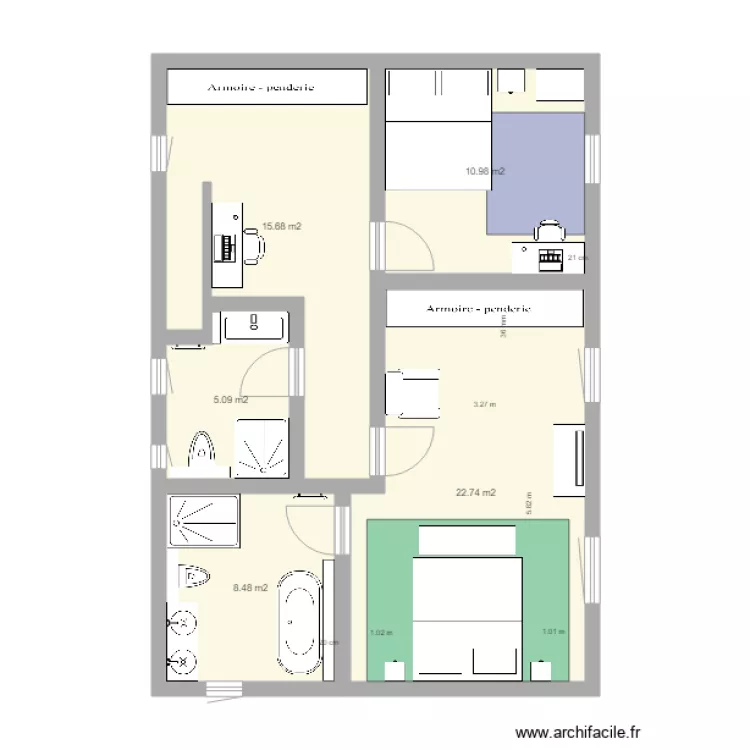 AMY BATHROOM. Plan de 