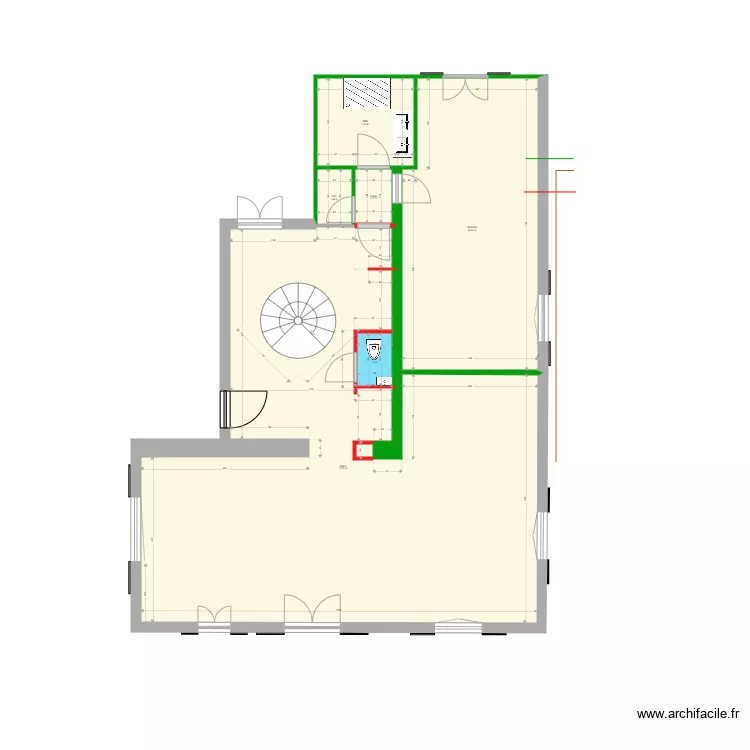 rez de chauss&eacute;e DEF V1. Plan de 