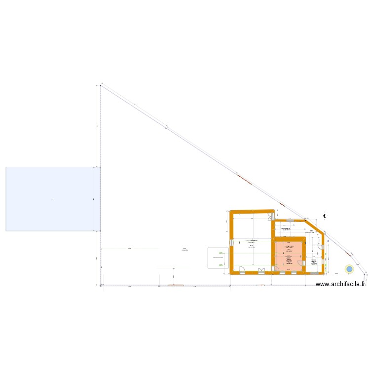 2023 03 Occupation au sol. Plan de 1 pièce et 26 m2