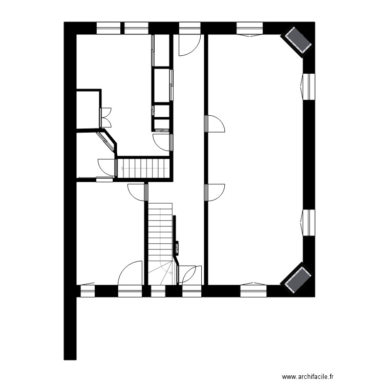 BARSACQ. Plan de 28 pièces et 298 m2